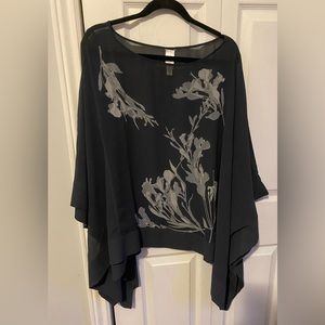 Marla Wynne Layers Chiffon Poncho Top